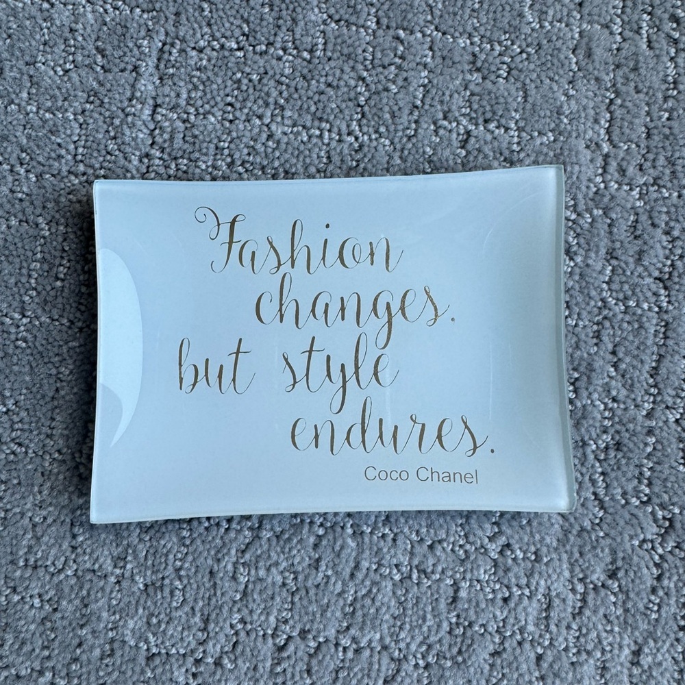 Coco Chanel Quote Decorative Trinket Tray